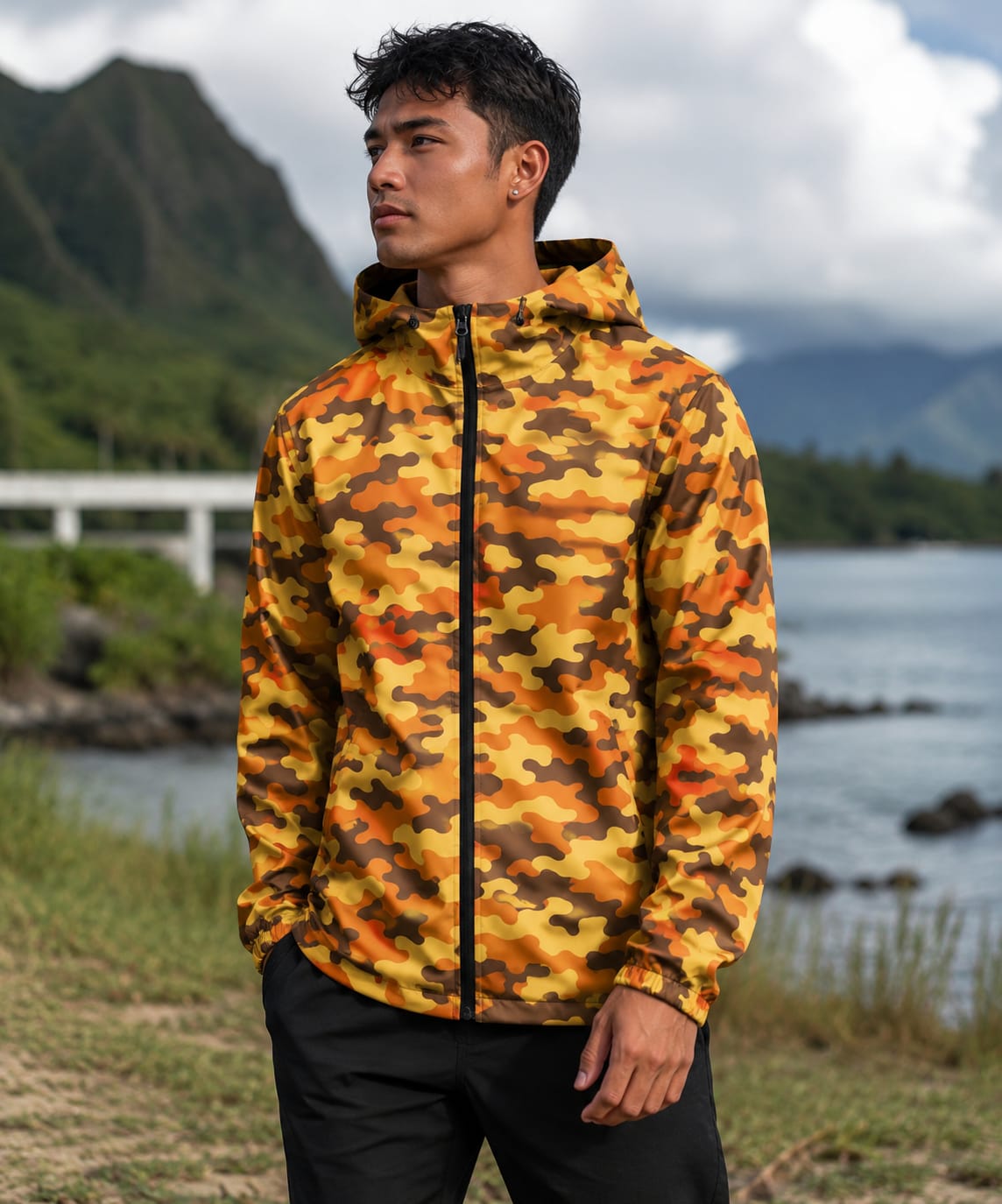 Aloha ʻĀina Windbreaker with Hoodie
